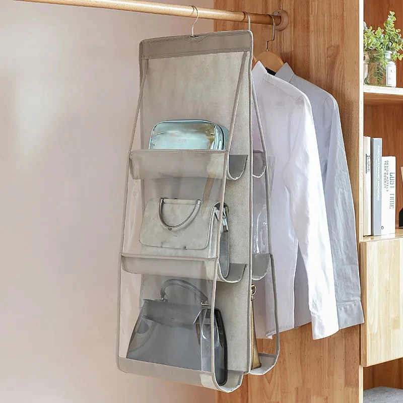 

Non-woven Fabric Handbag Storage Hanging Bag Double-sided Women's Bag Organizer Case Dustproof Briefcase Storage Hanging Bag
