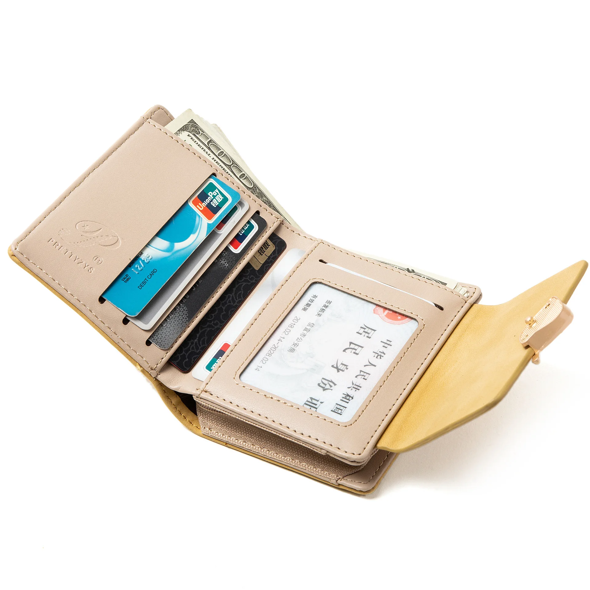 New PU Leather Retro Long Wallets for Women 2022 Simple Frosted Leaf Zipper Buckle Card Holder Large Capacity Women's Clutch