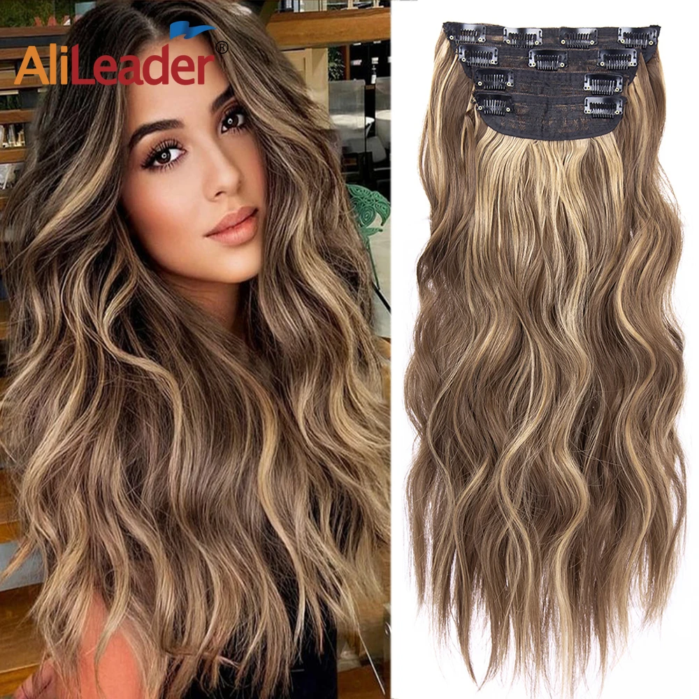Hair Extension Synthetic High Temperature Fiber Gorgeous Body Wave Slightly Curly Long Hair