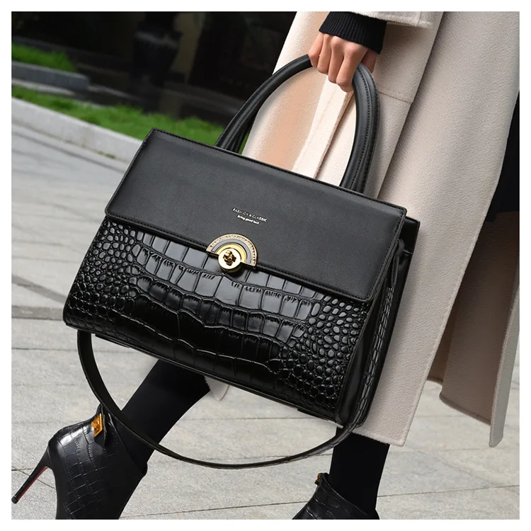 

Стильная и универсальная женская сумка с высококачественной текстурой, вместительная сумка через плечо с крокодиловым узором, модная женская сумка
