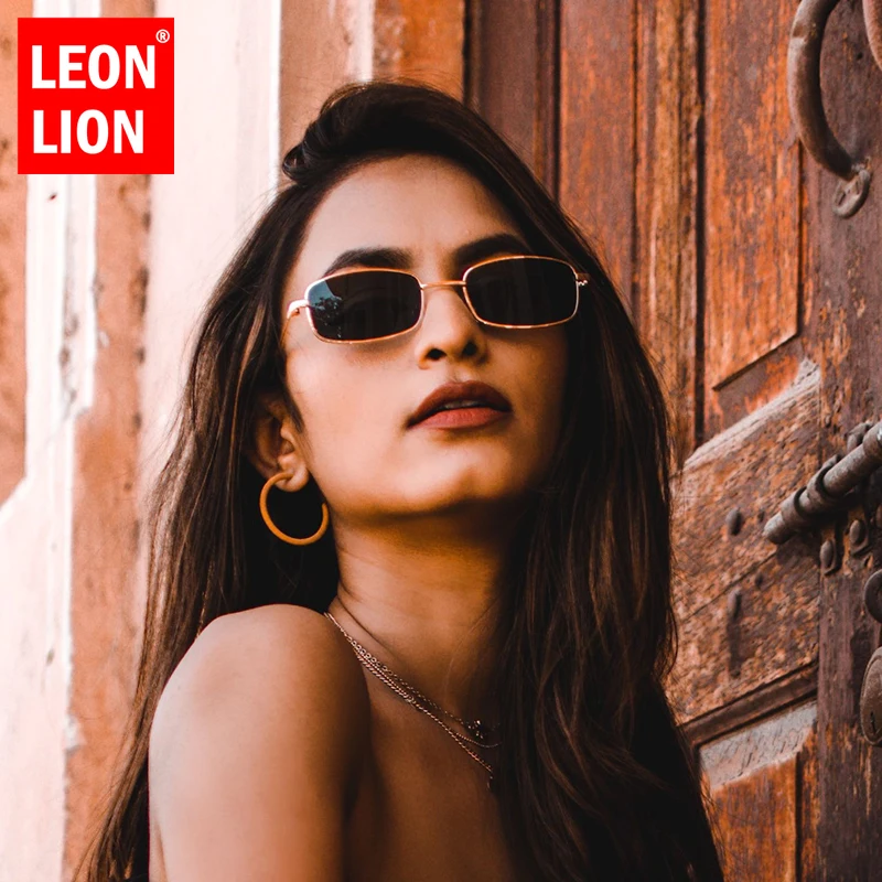 

LeonLion 2022 Small Rectangle Sunglasses Women/Men Brand Designer Glasses Lady Luxury Eyewear Women Mirror Oculos De Sol Gafas