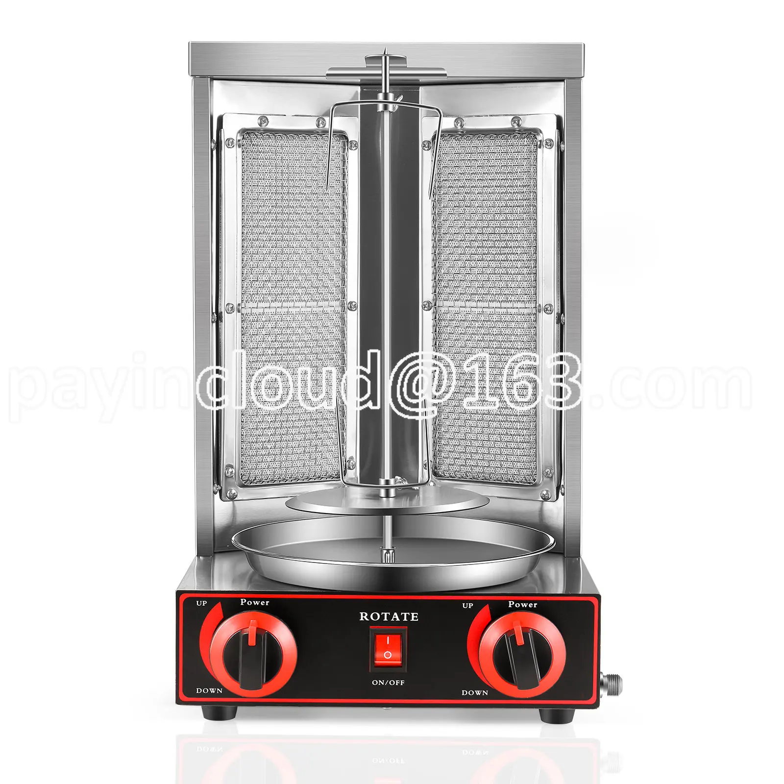 Barbecue Roast Grill Machine Vertical Oven Turkish BBQ Kebab Machine 360 Degree Rotary Grill Gyro Gas Fuel Rotisserie Equipment