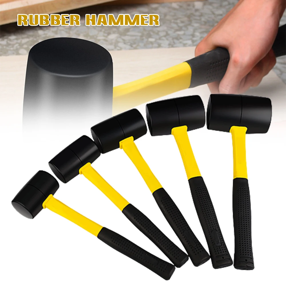 

2022 Paste Ceramic Tile-hammer Knock-level Large Medium Rubber Handle-hammer Tool 1pc Lightweight Easy To Use Hard Hand Tools