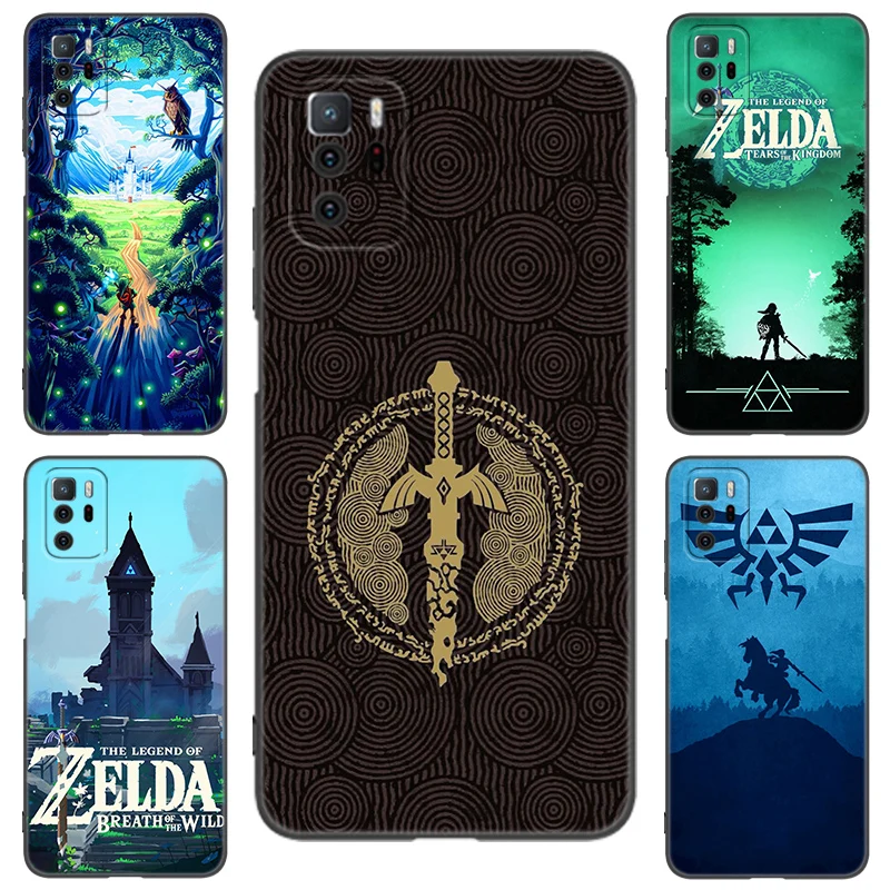 Черный силиконовый чехол The Legends of Zeldas для телефона Xiaomi Redmi Note 9 10 11 12 13 Pro Plus 11S 4G 11T 5G