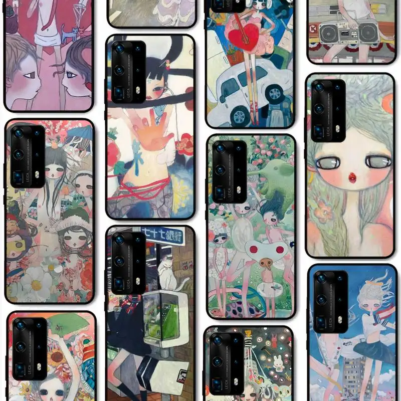 

Aya Takano Phone Case for Huawei P50 P40 E P30 P20 Pro P10 Lite P Smart Y6 Nova3E Honor10 Cover