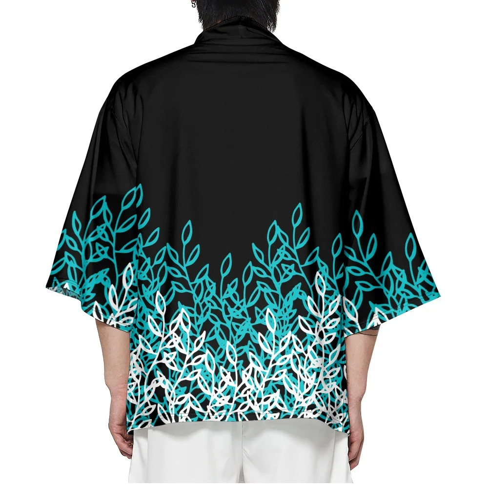 Кардиган пляжный хаори для косплея в японском стиле модная рубашка с принтом