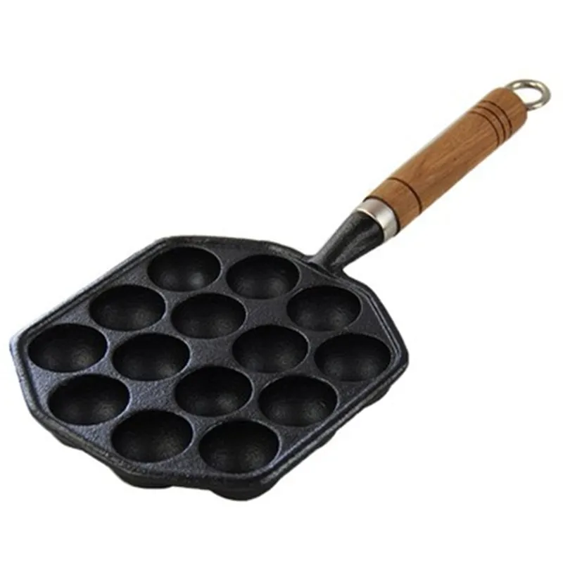 

cast iron ball maker pan Muffin Porous Pancake Waffle Baking Pan Fried balls Quail Egg Breakfast Pot Gas Cooker Grill Pan Maker