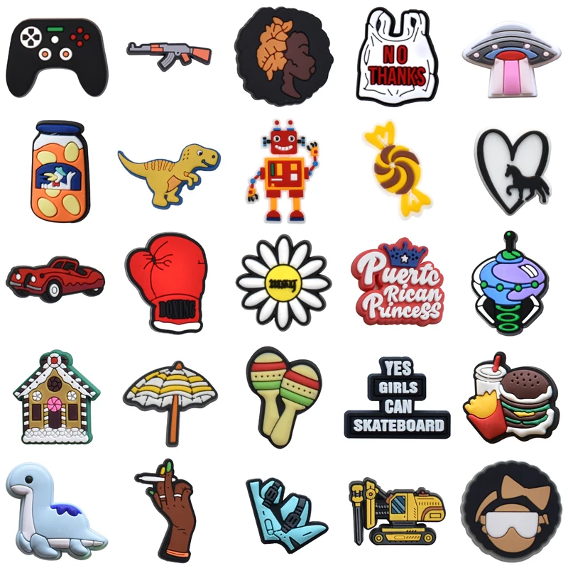 

Boy Women Charm Shoes Accessories Shoe Charms Set Jeans Decorations for Crocs Para Pins Packs Girl Wholesale Bulk Gifts Kids Men
