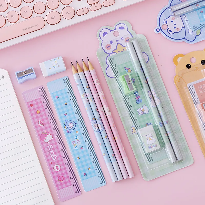 

School supplies set gift box school gift bag primary school students pencil stationery eraser