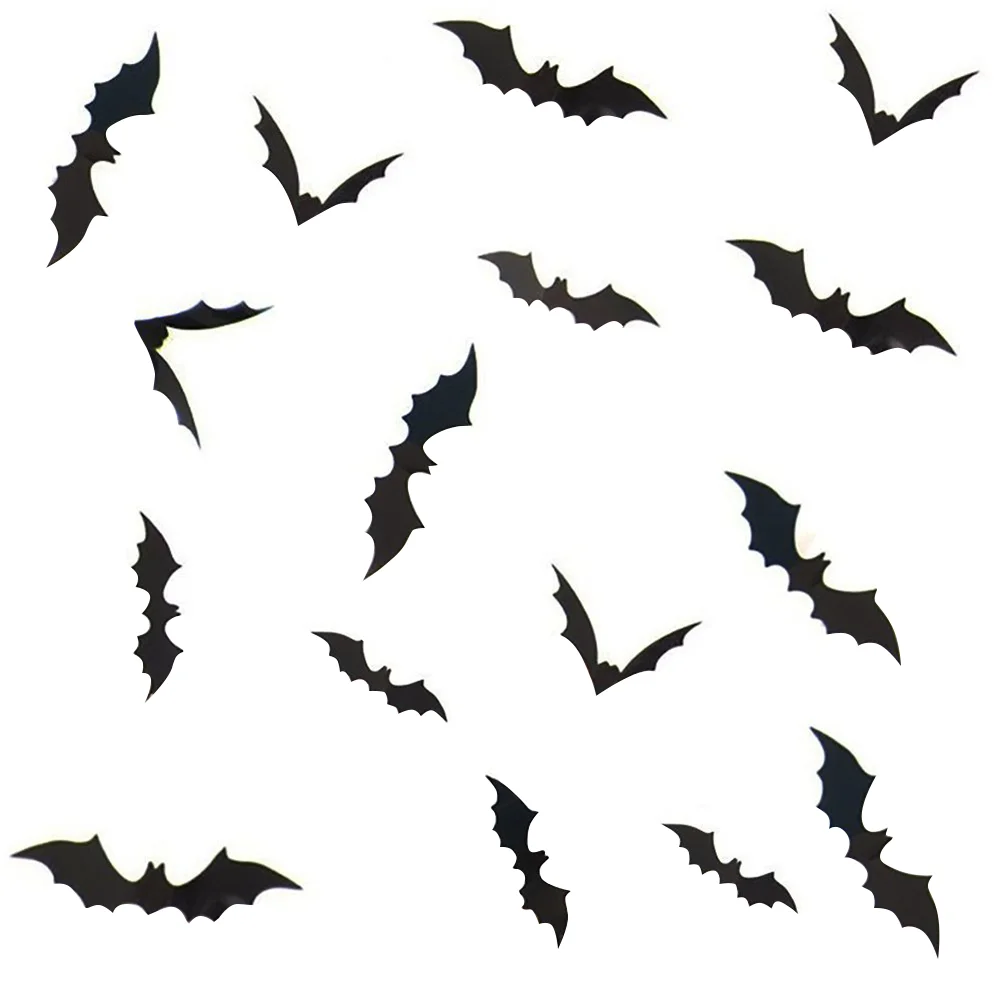 

3 Sets 12pcs/set Removable 3D Bat Stickers Wall Window Stickers Bats Decorations