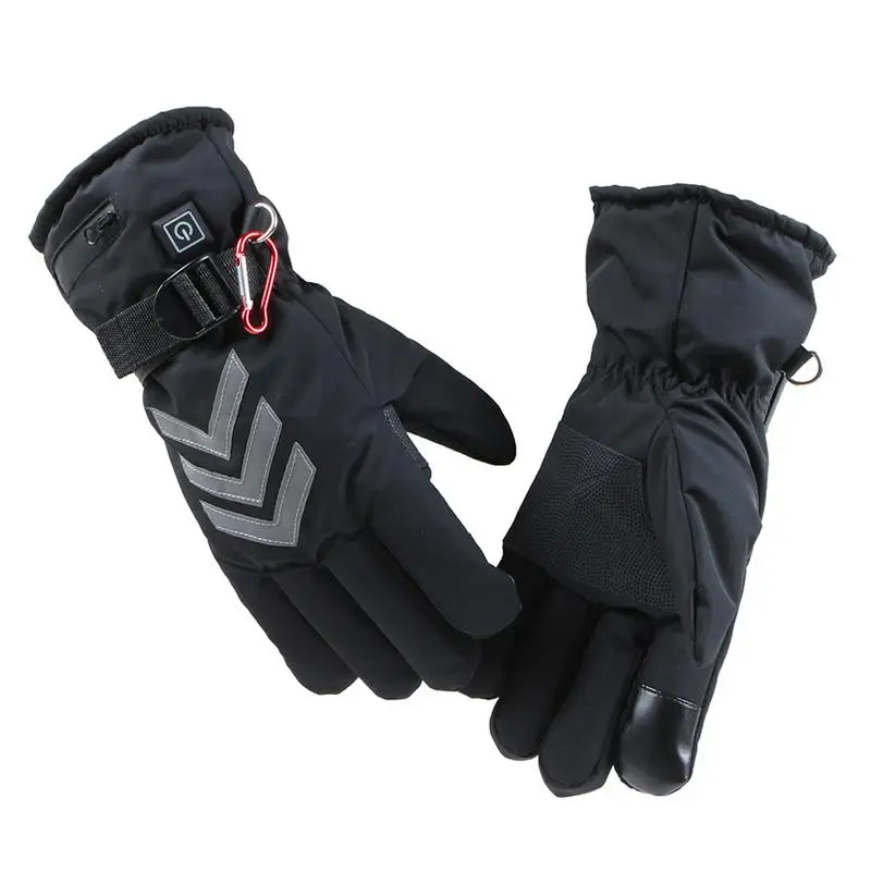 

Pair Winter USB Hand Warmer Electric Thermal Gloves Waterproof Heated Gloves Battery Powered For Motorcycle Ski Gloves
