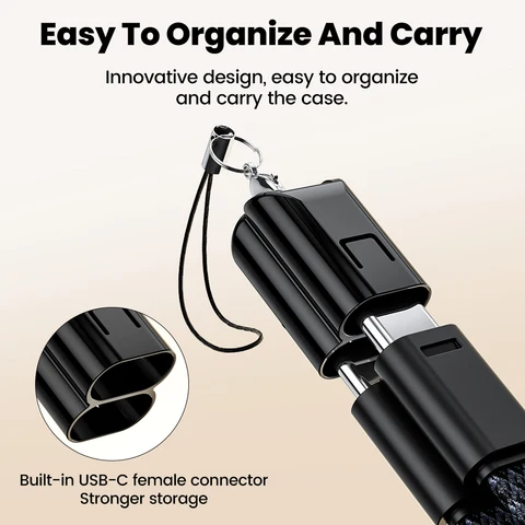 Элегантный кабель типа C — тип C, 60 Вт, кабель PD, кабель типа C — Lightning для iPhone, Samsung, Xiaomi, короткий провод