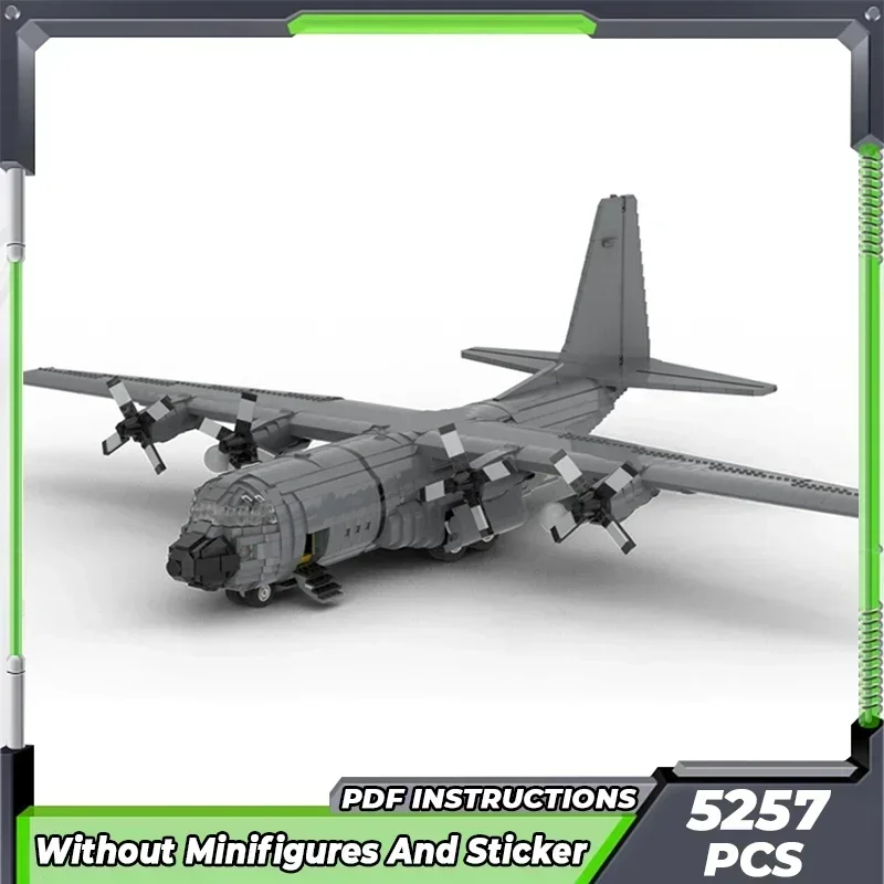 Moc строительные кирпичи модель военного истребителя Legacy C-130H Hercules 1:38
