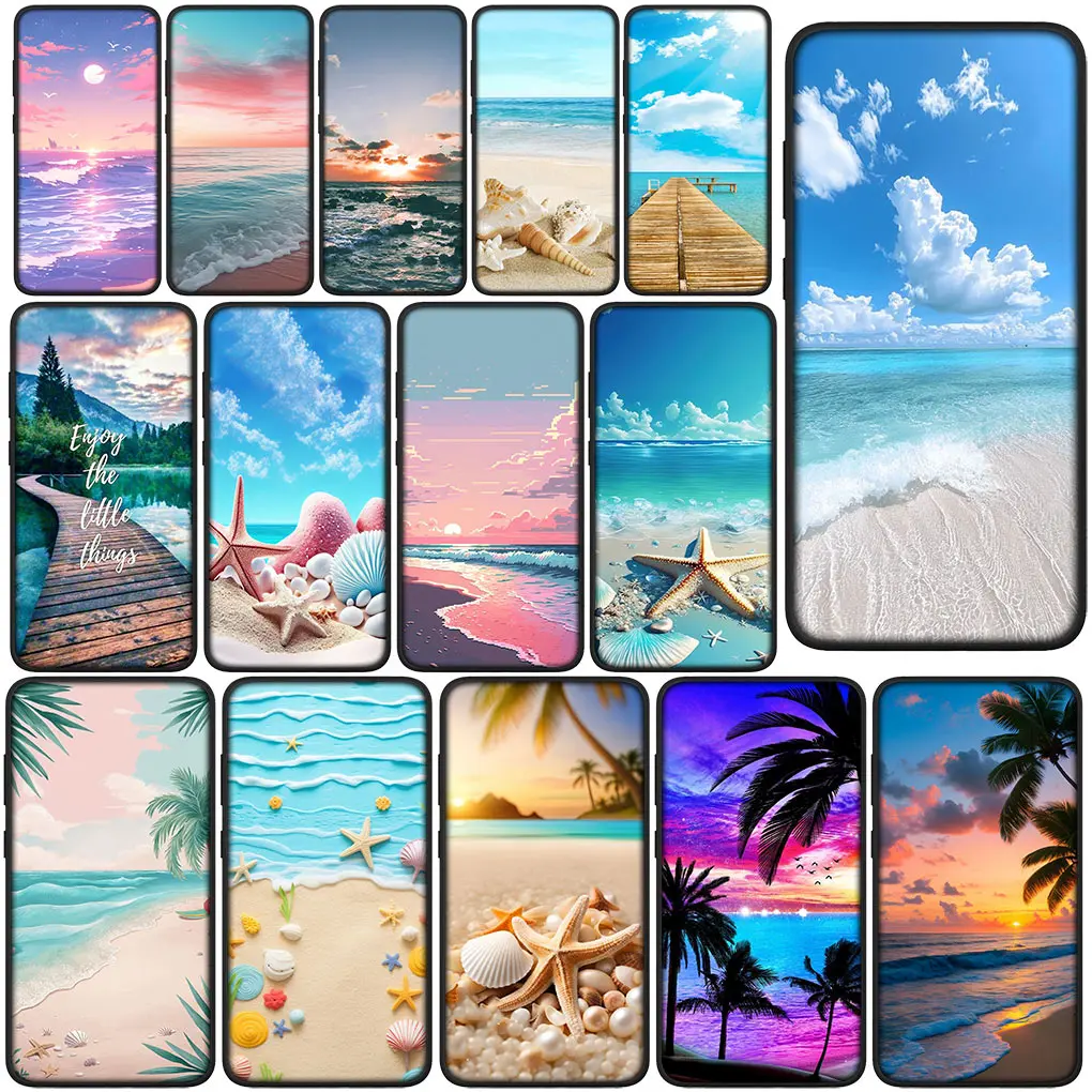 Мягкий чехол Sea Beach Travel Mountain для Samsung Galaxy S24 S23 Fe Ultra Plus A55 A35 A24 A25 A15 A05 M55 M15 телефона
