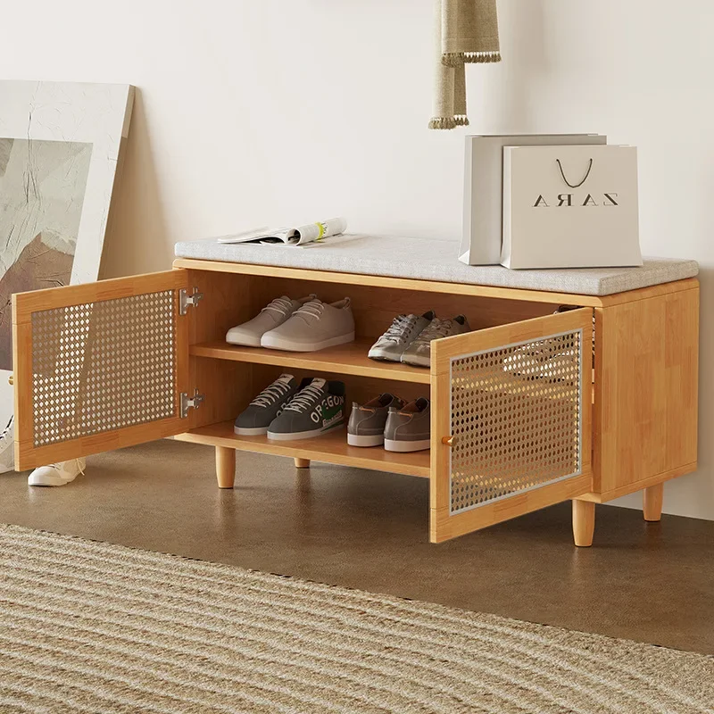 Табурет для обуви из ротанга домашняя дверь может сидеть на шкафу табурет