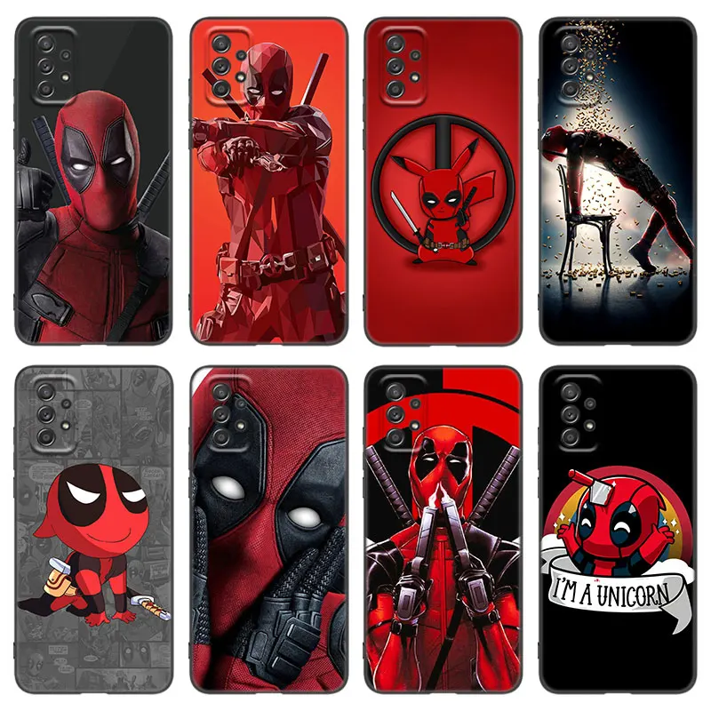 

Чехол для телефона Super Man Deadpool для Samsung Galaxy A21 A30 A50 A52 S A13 A22 A32 4G A23 A33 A53 A73 5G A12 A31 A51 A70 A71 A72