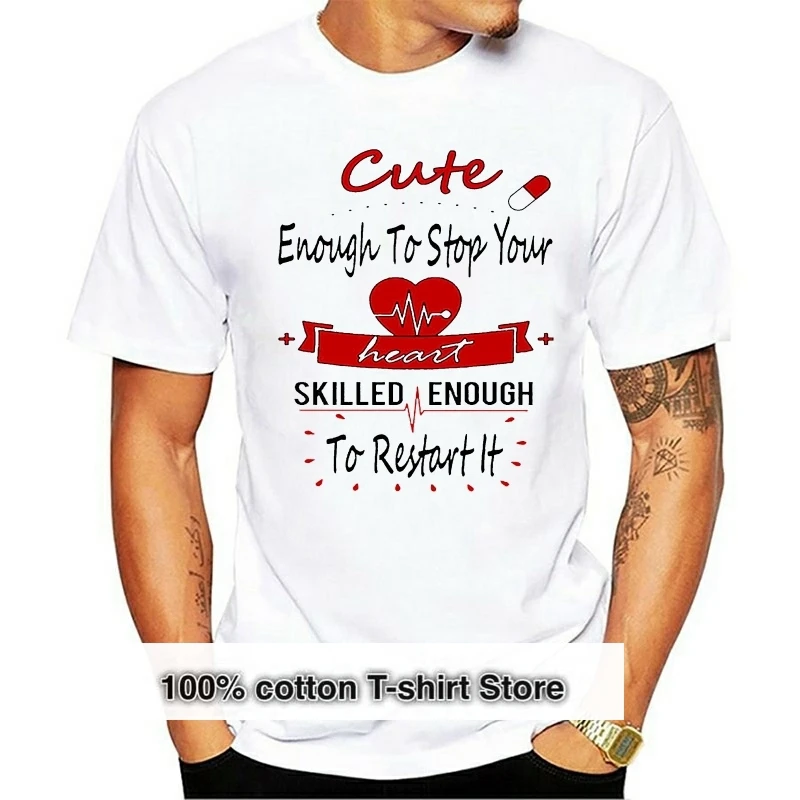 

Funny Cute Nurse Emt Valentines Day T-Shirt Tee - Nursing Rn College Humor 2019 Newest Cotton Cool Design 3D Fitted T Shirts