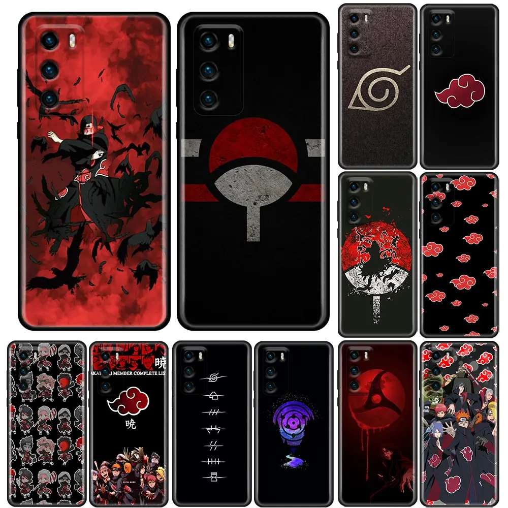 

Akatsuki Itachi Uchiha Anime Silicone Phone Case For Huawei P30 P40 P20 P10 Lite P50 Pro P Smart 2019 Soft TPU Back Cover Naruto