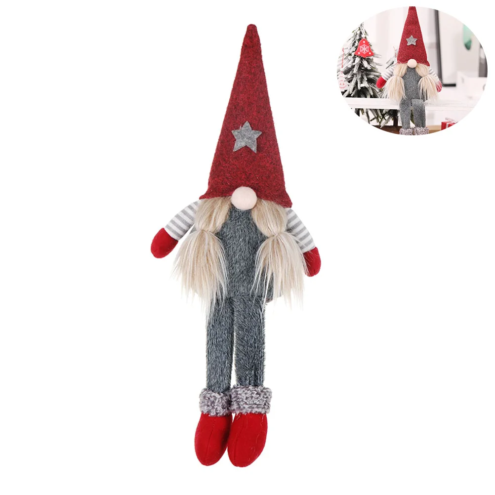 

1 pc Beards Cartoon Christmas Tabletop Ornaments for Holiday Office Home