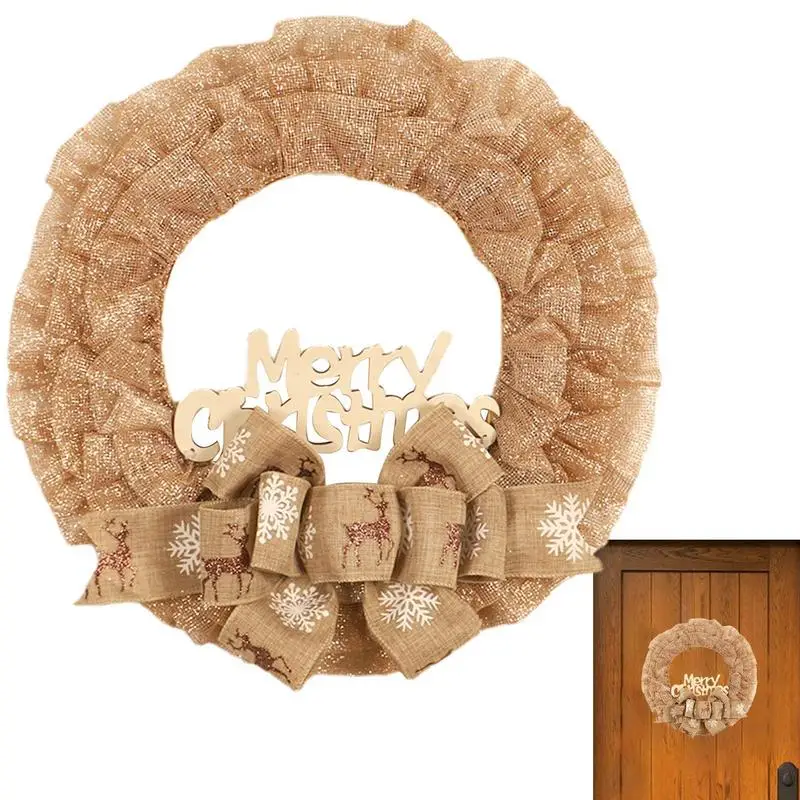 

Christmas Bow Wreath Ribbon Bow Wreaths With Merry Christmas Sign Rustic Merry Christmas Door Decorations Farmhouse Decor