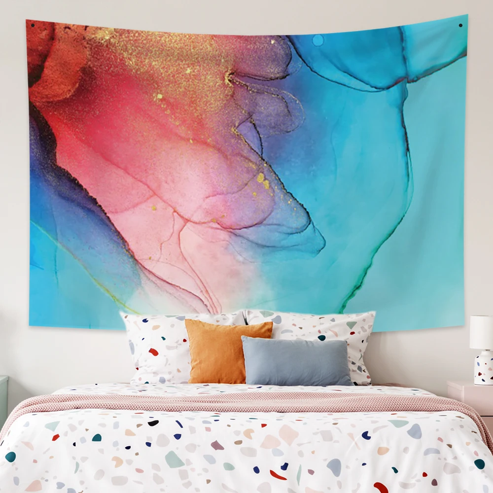 

Gradient Color Sand Painting Kawaii Anime Tapestry Aesthetic Room Decor Background Tapestries Bedroom Home Decoration