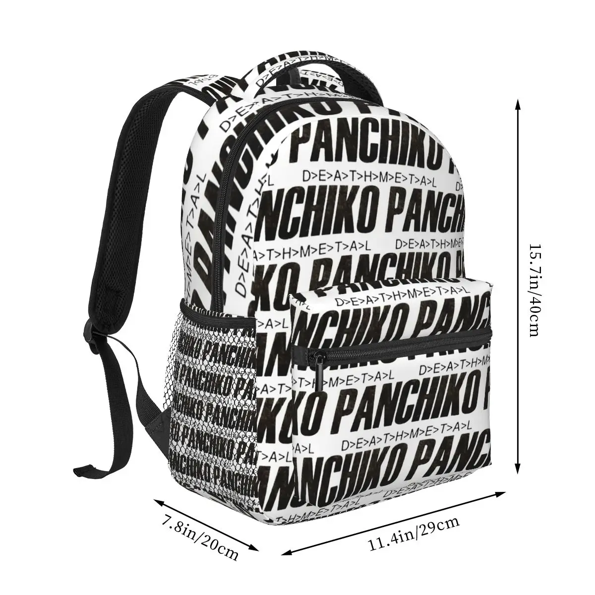 Фото Рюкзак для студентов Rock Band Panchiko DEATHMETAL, школьная сумка, походный рюкзак для путешествий, для мужчин и женщин, сумка для книг, сумки через плечо №2