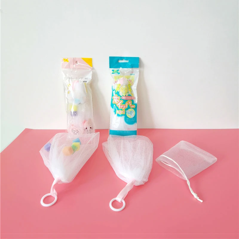 

5Pcs Clean Foaming Mesh Bag Portable Hangable Soap Saver Bag Bath Shower Foaming Mesh Net Cleansing Delicate Foam Network