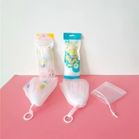5pcs clean foaming mesh bag portable hangable soap saver bag bath shower foaming mesh net cleansing delicate foam network