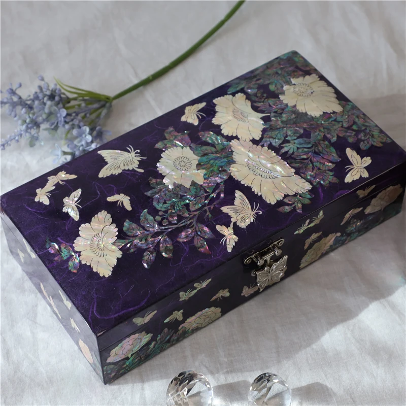 Жемчужная Лакированная Шкатулка для ювелирных изделий декоративная шкатулка