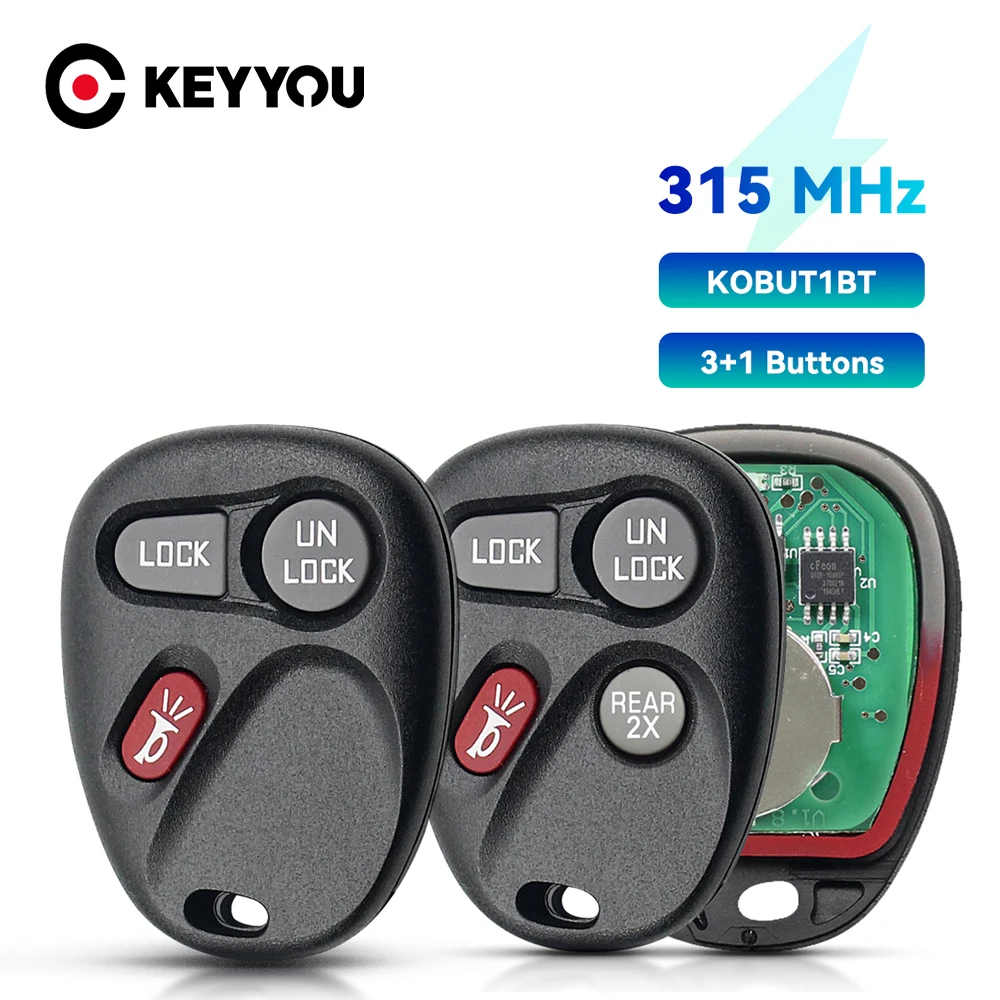 

KEYYOU Remote Control Car Key KOBUT1BT 315MHz 3 Button For Chevrolet Suburban Tahoe Silverado S10 GMC Suburban Sierra Sonoma