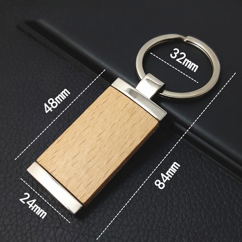 Круглые деревянные брелоки для ключей 5/10 шт