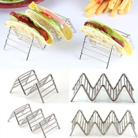 taco holder stainless steel stand mexican food rack shells 1 4 slots kitchen baking tool pie tools bakeware kitchen tools