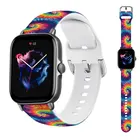 Силиконовые часы с принтом для Amazfit GTS232eGTS2 MiniGTR 3 Pro47 ммGTR22estratos 23, Amazfit ремешок bip, 20 мм 22 мм