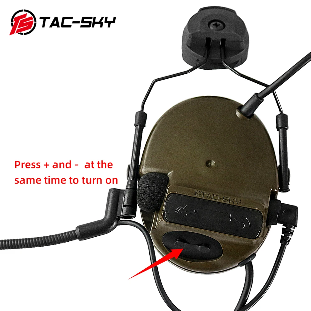 Тактическая гарнитура TAC-SKY Outdoor Hunting TACSKY III с силиконовыми амбушюрами для охоты и защиты слуха от шума. (art.: 3920dc9bc3281) - 3920dc9bc3281