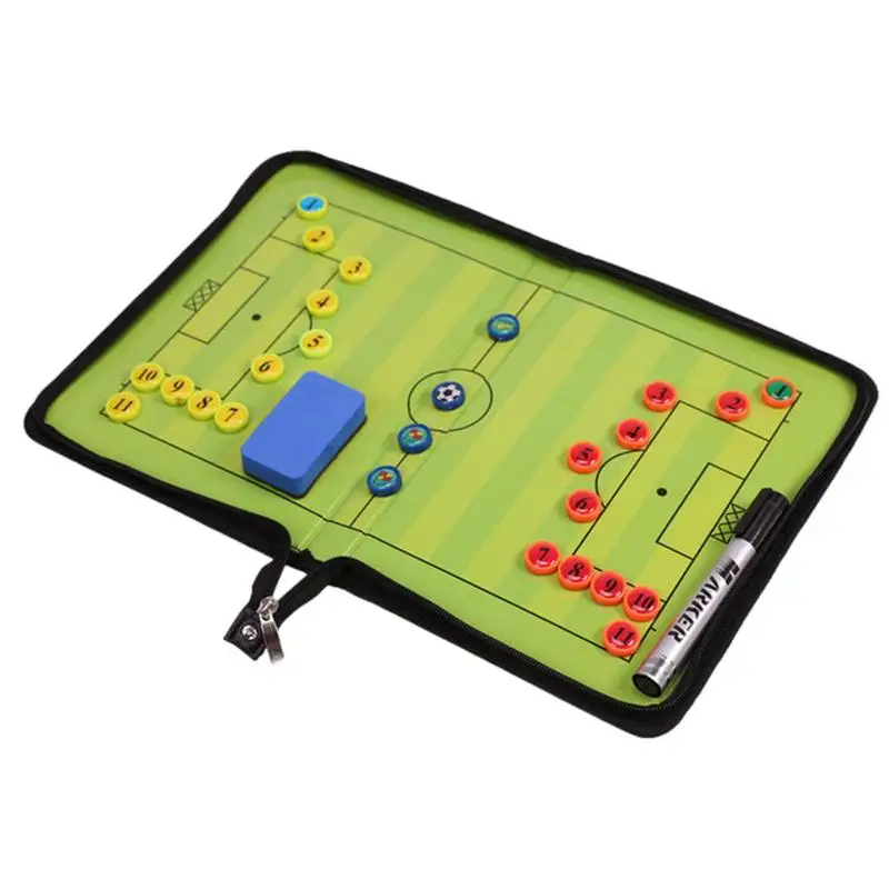 

Magnetic Soccer Coaching Board Magnetic Strategy Football Tactics Board Coaches Clipboard With Foldable And Erasable Design