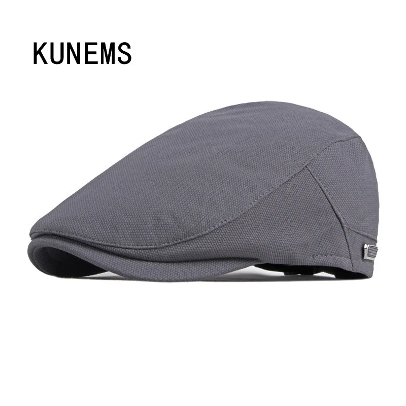 

KUNEMS Fashion Newsboy Hats Solid Beret Boina British Retro Hat for Man Art Painter Caps Casual Forward Cap Unisex Bonnet Gorras