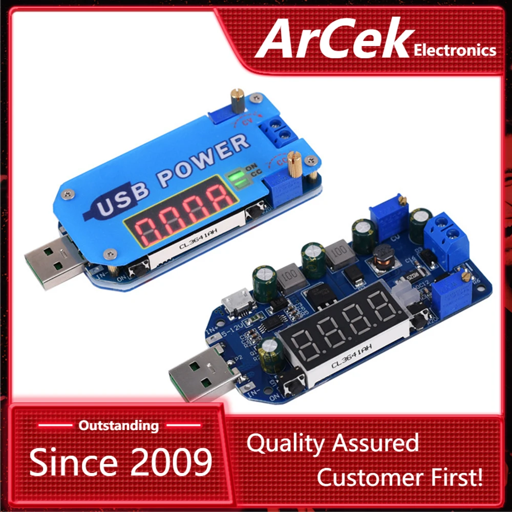 

DP2F DC DC adjustable usb laboratory power supply DC 0.5-30V 15W voltage regulator QC2.0 QC3.0 AFC FCP Quick charge trigger