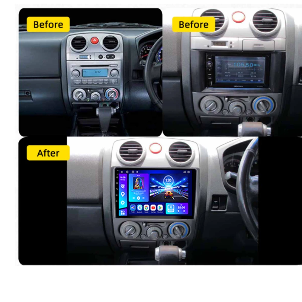 $100.38 2 Din Android 10 Car 4G WIFI BT Android Auto BT Radio For Isuzu D-Max DMAX 2007 2008 2009 2010 2011 GPS Navigation No DVD Player