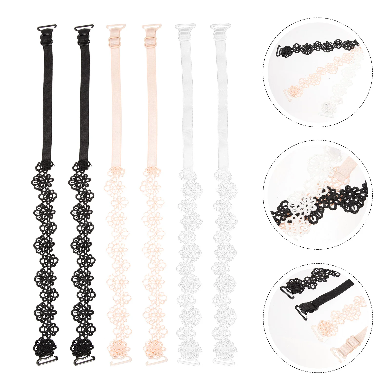 

3 пары, женские кружевные ремни без бретелек