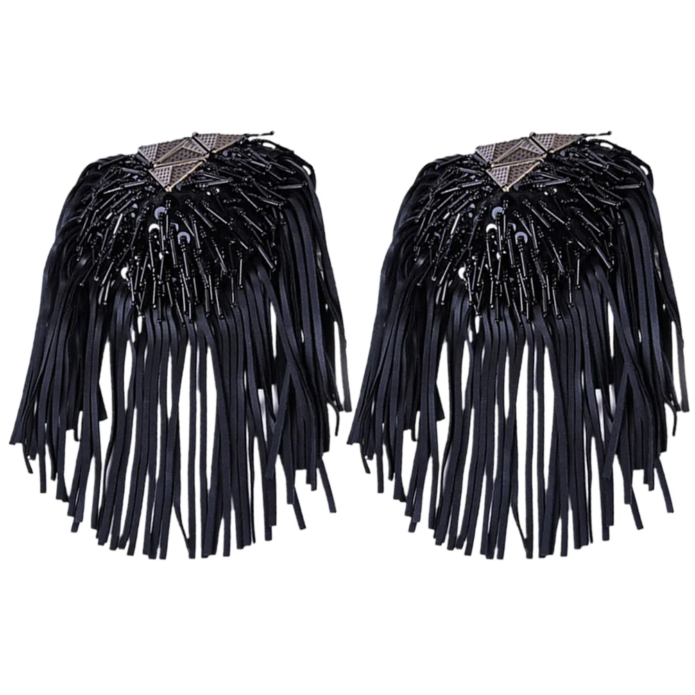 

Shoulder Pads Epaulettes Brooch Epaulets Fringe Badge Tassels Board Tassel Spike Spiked Rhinestone Jacket Multipurpose Alloy