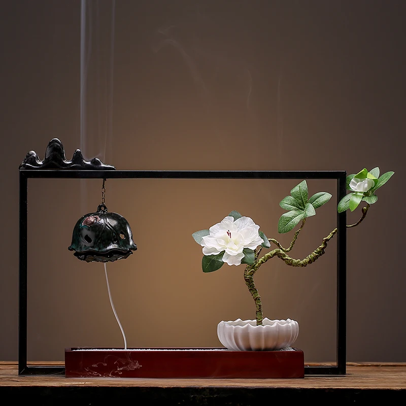 

Aromatherapy Incense Burner Humidifier Smoke Waterfall Holder Incense Flowing Incense Burner Quemador De Incienso Furnace