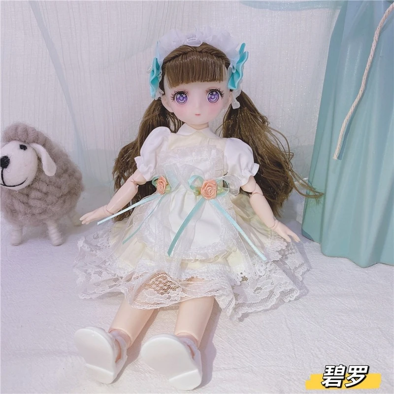 1/6 Bjd Аниме Кукла полный набор 28 см милый комикс лицо куклы игрушки с одеждой