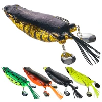 silicone giant frogs simulation bait strengthen the double ring double sequins colored silk 9cm25g 3d eyes fishing lure dropship