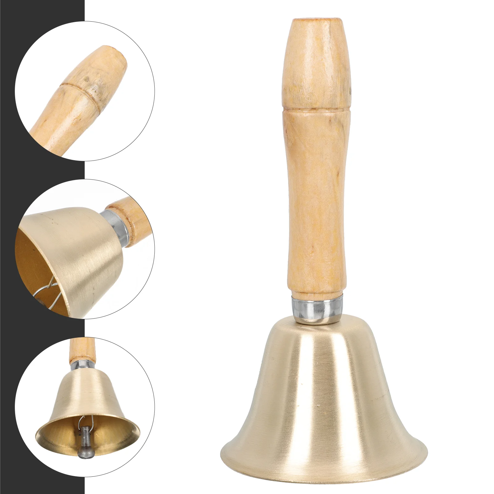 

Ручной Колокольчик, медный Фотофон, деревянный декор, кафе, звонок, школьная Ручка, украшение для мебели