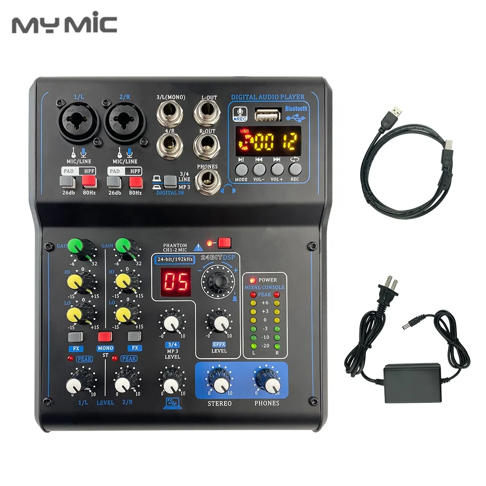 

MG6 Professional Usb Digital Sound Dj Controller/audio Console Mixer Interface Studio Equipment 6 Channels For Recording Singing