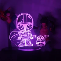 disney star wars blast icon led stereo colorful smart touch remote control gift sleep light bedroom decoration home decor