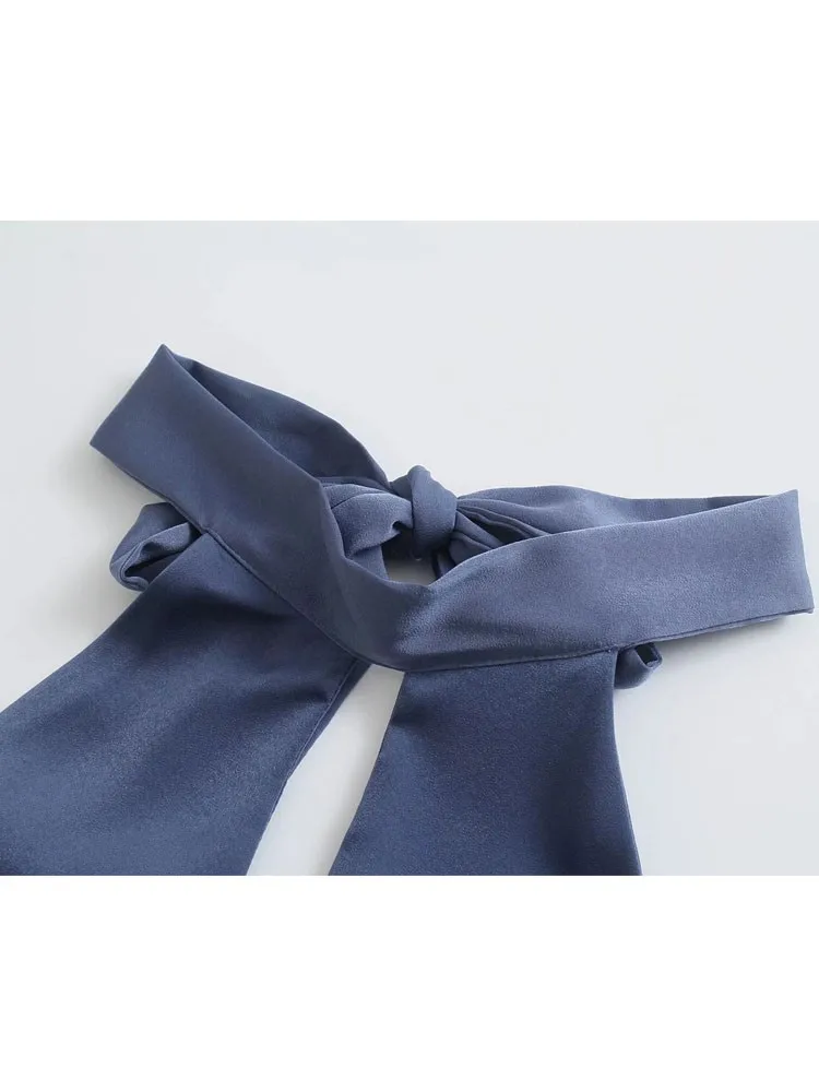 Женское длинное платье на бретельках повседневное однотонное с высокой талией и