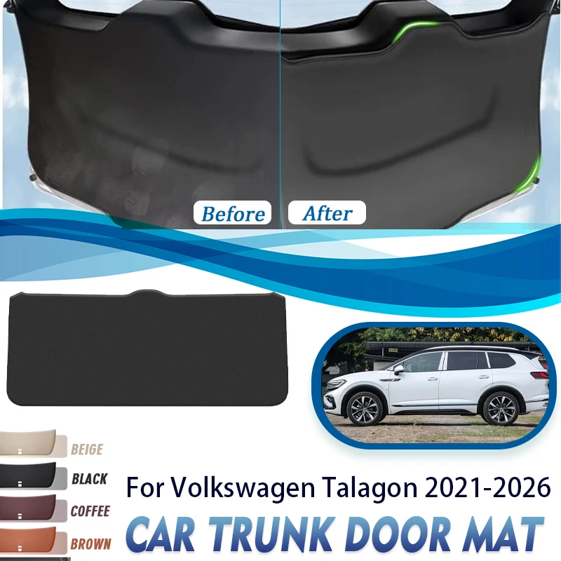 Фото Накладка на багажник автомобиля для VW Volkswagen Talagon 2021 2022 2023 2024 2025 2026, антигрязная накладка на багажник, дверная крышка, автомобильные аксессуары №1