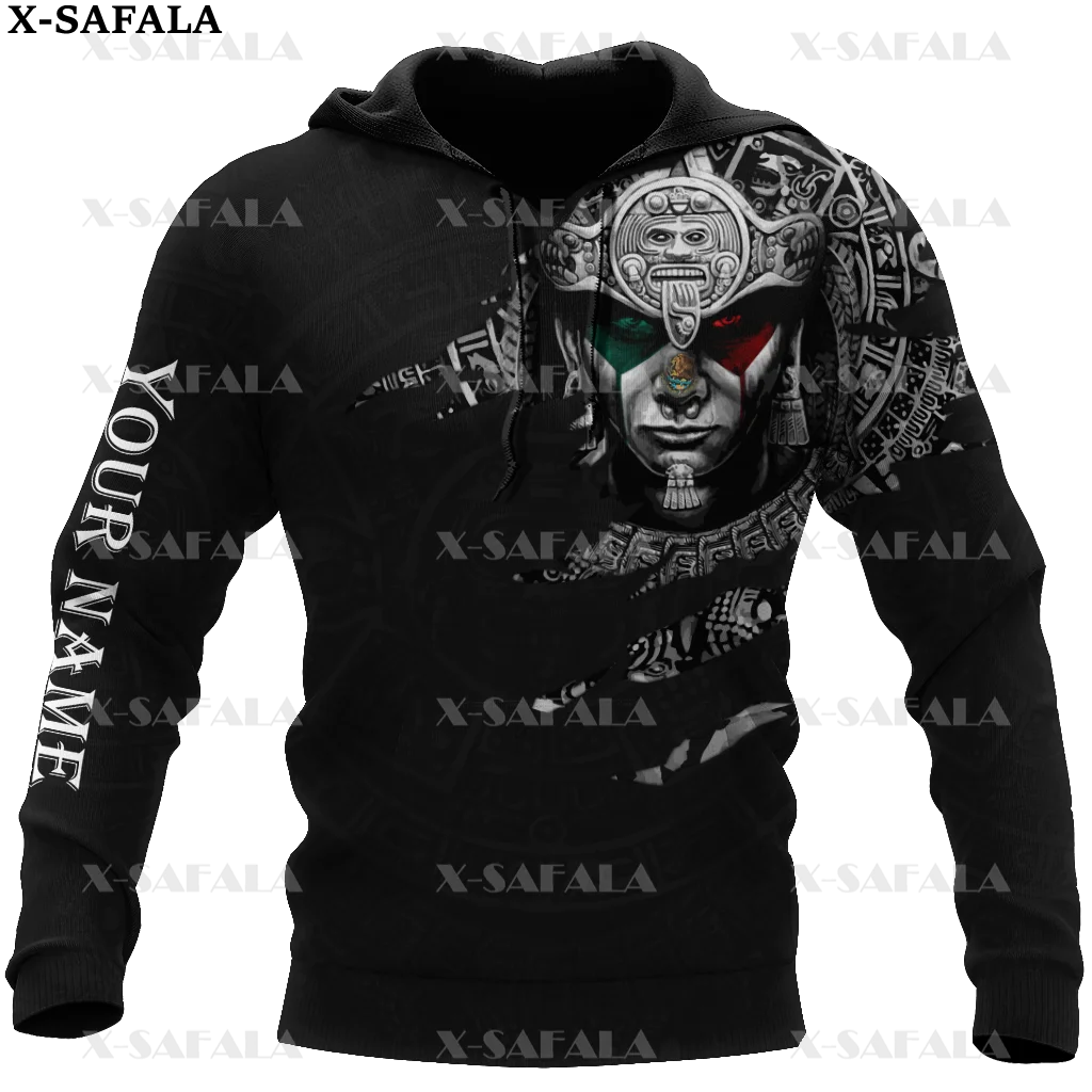 

Custom Name Aztec Mexican Skull New Mexico Eagle 3D Printe Hoodie Man Female Zipper Pullover Sweatshirt Hooded Jersey-6