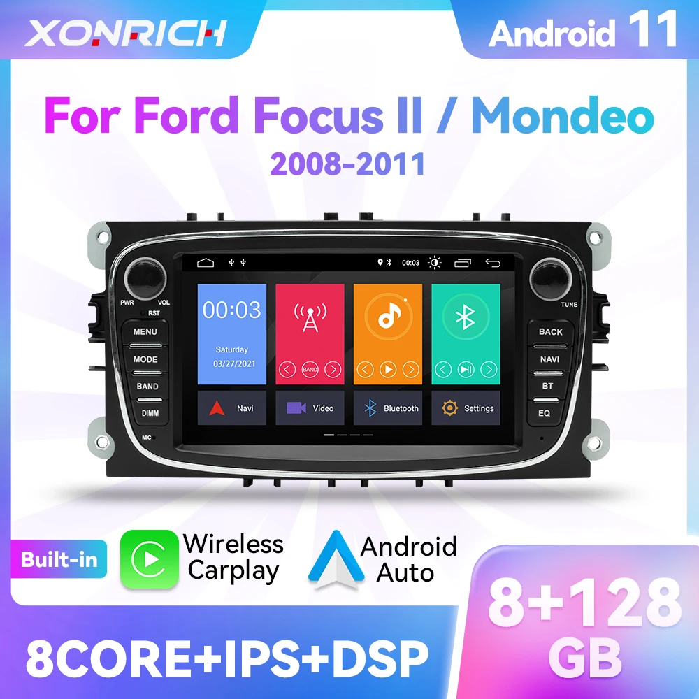 Мультимедийная магнитола для Ford Focus 2 3 mk2 Mondeo 4 Kuga Fiesta 8 Гб 128 ГБ | Автомобили и